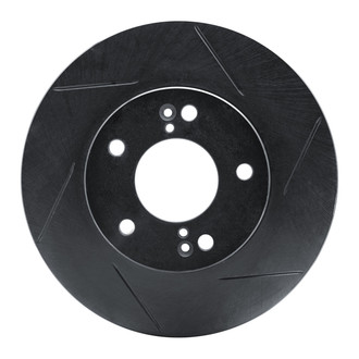 R1 Concepts® - eLINE Black Series™ Slotted 1-Piece Front Passenger Side Brake Rotor