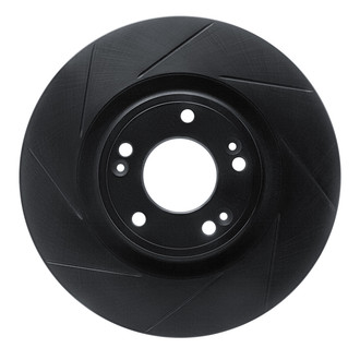 R1 Concepts® - eLINE Black Series™ Slotted 1-Piece Front Driver Side Brake Rotor