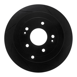R1 Concepts® - eLINE Black Series™ Slotted 1-Piece Rear Passenger Side Brake Rotor