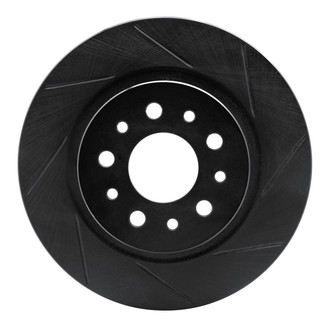 R1 Concepts® - eLINE Black Series™ Slotted 1-Piece Rear Passenger Side Brake Rotor