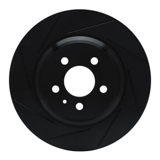 R1 Concepts® - eLINE Black Series™ Slotted 1-Piece Rear Driver Side Brake Rotor