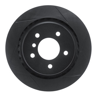 R1 Concepts® - eLINE Black Series™ Slotted 1-Piece Rear Driver Side Brake Rotor