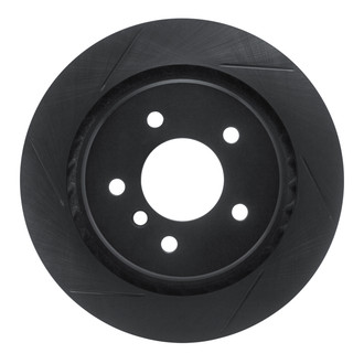 R1 Concepts® - eLINE Black Series™ Slotted 1-Piece Rear Passenger Side Brake Rotor