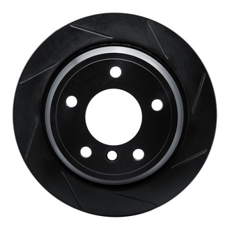 R1 Concepts® - eLINE Black Series™ Slotted 1-Piece Rear Passenger Side Brake Rotor