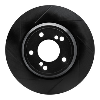 R1 Concepts® - eLINE Black Series™ Slotted 1-Piece Rear Driver Side Brake Rotor