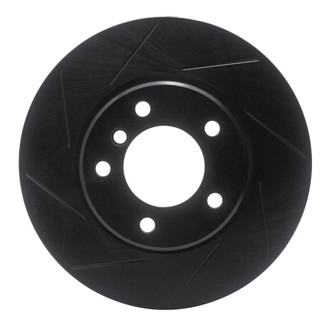 R1 Concepts® - eLINE Black Series™ Slotted 1-Piece Front Driver Side Brake Rotor