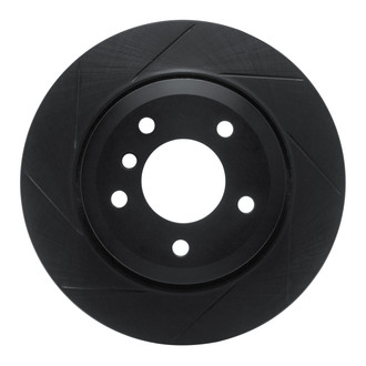 R1 Concepts® - eLINE Black Series™ Slotted 1-Piece Rear Driver Side Brake Rotor