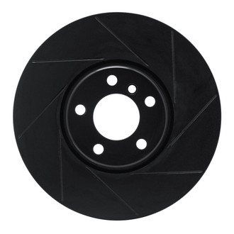 R1 Concepts® - eLINE Black Series™ Slotted 1-Piece Front Passenger Side Brake Rotor