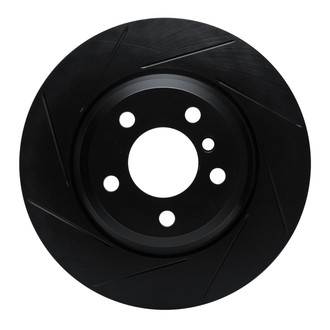 R1 Concepts® - eLINE Black Series™ Slotted 1-Piece Rear Driver Side Brake Rotor