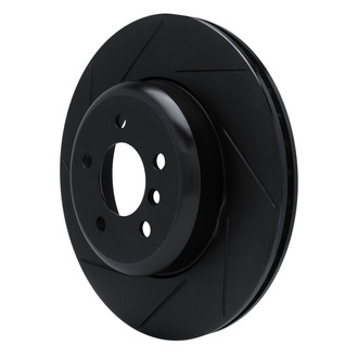 R1 Concepts® - eLINE Black Series™ Slotted 1-Piece Rear Driver Side Brake Rotor