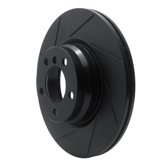 R1 Concepts® - eLINE Black Series™ Slotted 1-Piece Front Driver Side Brake Rotor