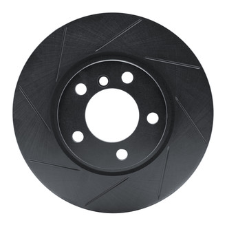 R1 Concepts® - eLINE Black Series™ Slotted 1-Piece Front Driver Side Brake Rotor