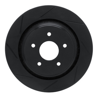 R1 Concepts® - eLINE Black Series™ Slotted 1-Piece Rear Driver Side Brake Rotor