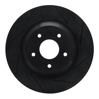 R1 Concepts® - eLINE Black Series™ Slotted 1-Piece Front Driver Side Brake Rotor
