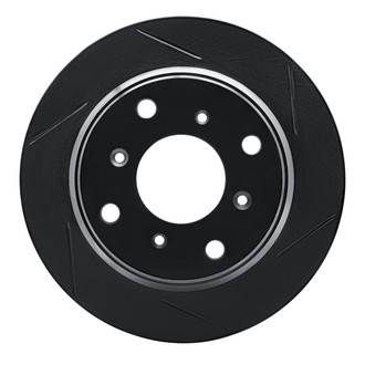 R1 Concepts® - eLINE Black Series™ Slotted 1-Piece Rear Passenger Side Brake Rotor
