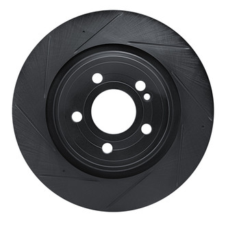 R1 Concepts® - eLINE Black Series™ Slotted 1-Piece Rear Driver Side Brake Rotor