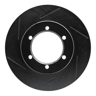 R1 Concepts® - eLINE Black Series™ Slotted 1-Piece Front Driver Side Brake Rotor