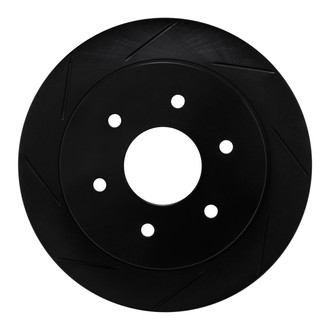 R1 Concepts® - eLINE Black Series™ Slotted 1-Piece Rear Driver Side Brake Rotor