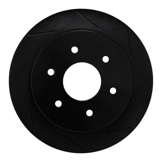 R1 Concepts® - eLINE Black Series™ Slotted 1-Piece Rear Passenger Side Brake Rotor