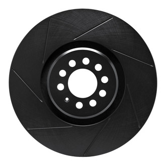 R1 Concepts® - eLINE Black Series™ Slotted 1-Piece Front Driver Side Brake Rotor