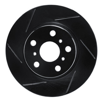 R1 Concepts® - eLINE Black Series™ Slotted 1-Piece Front Driver Side Brake Rotor