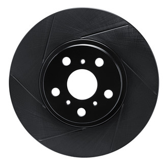 R1 Concepts® - eLINE Black Series™ Slotted 1-Piece Front Driver Side Brake Rotor