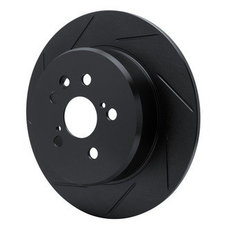 R1 Concepts® - eLINE Black Series™ Slotted 1-Piece Rear Driver Side Brake Rotor