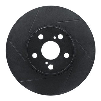 R1 Concepts® - eLINE Black Series™ Slotted 1-Piece Front Driver Side Brake Rotor