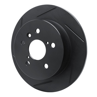 R1 Concepts® - eLINE Black Series™ Slotted 1-Piece Rear Driver Side Brake Rotor