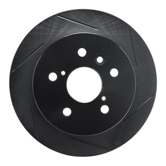 R1 Concepts® - eLINE Black Series™ Slotted 1-Piece Rear Passenger Side Brake Rotor