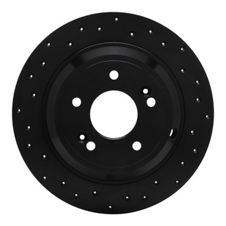 R1 Concepts® - eLINE Black Series™ Drilled 1-Piece Rear Brake Rotor