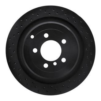 R1 Concepts® - eLINE Black Series™ Drilled 1-Piece Rear Brake Rotor