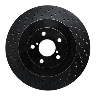 R1 Concepts® - eLINE Black Series™ Drilled 1-Piece Rear Brake Rotor
