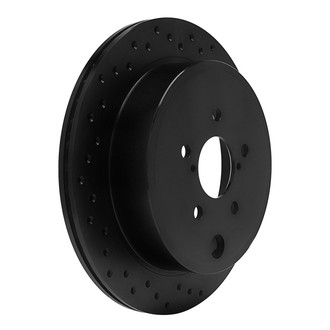 R1 Concepts® - eLINE Black Series™ Drilled 1-Piece Rear Brake Rotor