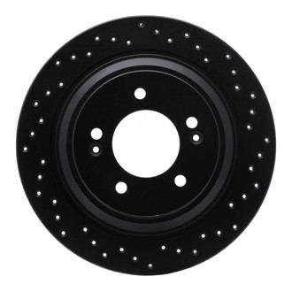 R1 Concepts® - eLINE Black Series™ Drilled 1-Piece Rear Brake Rotor