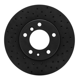 R1 Concepts® - eLINE Black Series™ Drilled 1-Piece Front Passenger Side Brake Rotor