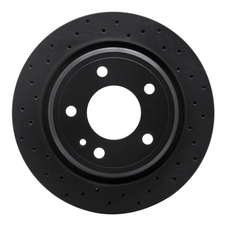 R1 Concepts® - eLINE Black Series™ Drilled 1-Piece Rear Driver Side Brake Rotor