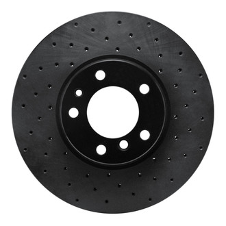 R1 Concepts® - eLINE Black Series™ Drilled 1-Piece Front Passenger Side Brake Rotor