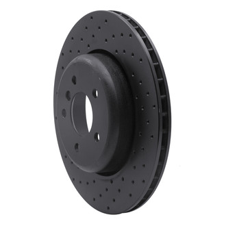 R1 Concepts® - eLINE Black Series™ Drilled 1-Piece Rear Driver Side Brake Rotor