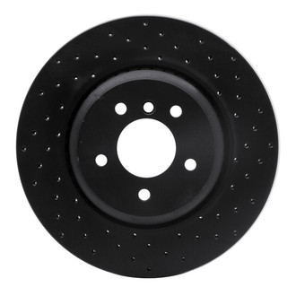 R1 Concepts® - eLINE Black Series™ Drilled 1-Piece Rear Passenger Side Brake Rotor
