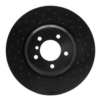 R1 Concepts® - eLINE Black Series™ Drilled 1-Piece Front Passenger Side Brake Rotor