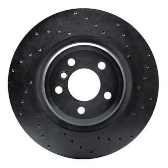 R1 Concepts® - eLINE Black Series™ Drilled 1-Piece Rear Passenger Side Brake Rotor