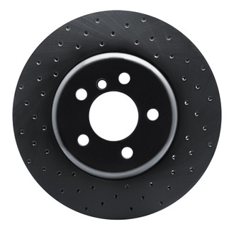 R1 Concepts® - eLINE Black Series™ Drilled 1-Piece Rear Driver Side Brake Rotor