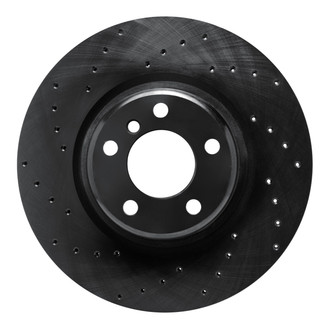 R1 Concepts® - eLINE Black Series™ Drilled 1-Piece Rear Driver Side Brake Rotor