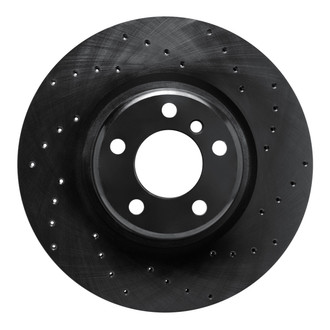 R1 Concepts® - eLINE Black Series™ Drilled 1-Piece Rear Passenger Side Brake Rotor