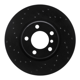R1 Concepts® - eLINE Black Series™ Drilled 1-Piece Front Driver Side Brake Rotor