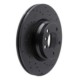 R1 Concepts® - eLINE Black Series™ Drilled 1-Piece Front Passenger Side Brake Rotor