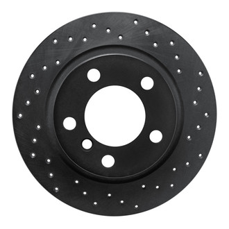 R1 Concepts® - eLINE Black Series™ Drilled 1-Piece Rear Passenger Side Brake Rotor