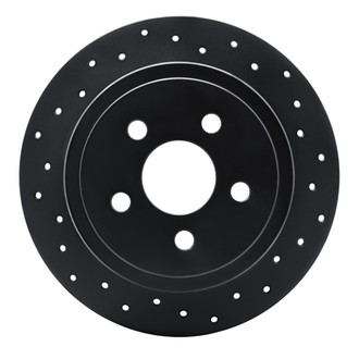 R1 Concepts® - eLINE Black Series™ Drilled 1-Piece Rear Brake Rotor