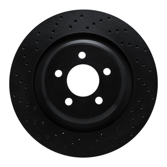 R1 Concepts® - eLINE Black Series™ Drilled 1-Piece Rear Brake Rotor